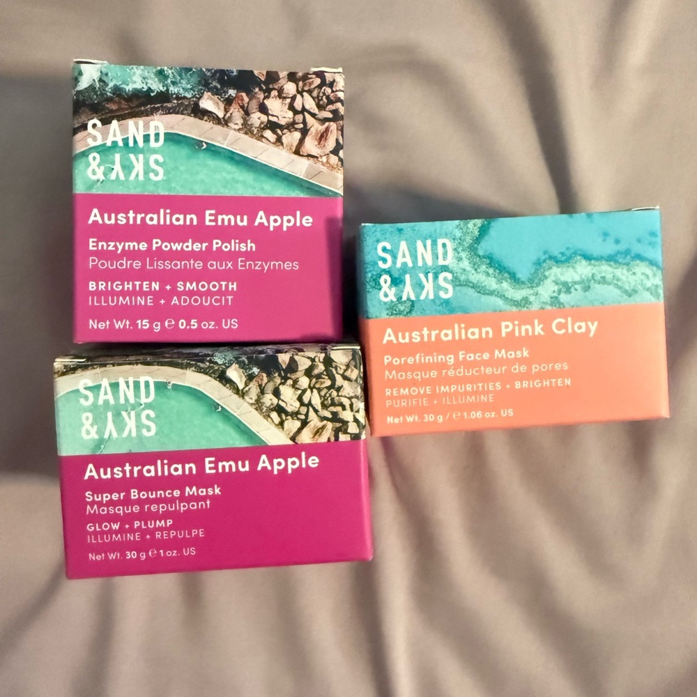 Sand & Sky Pink and Blue Exfoliant Scrub bundle